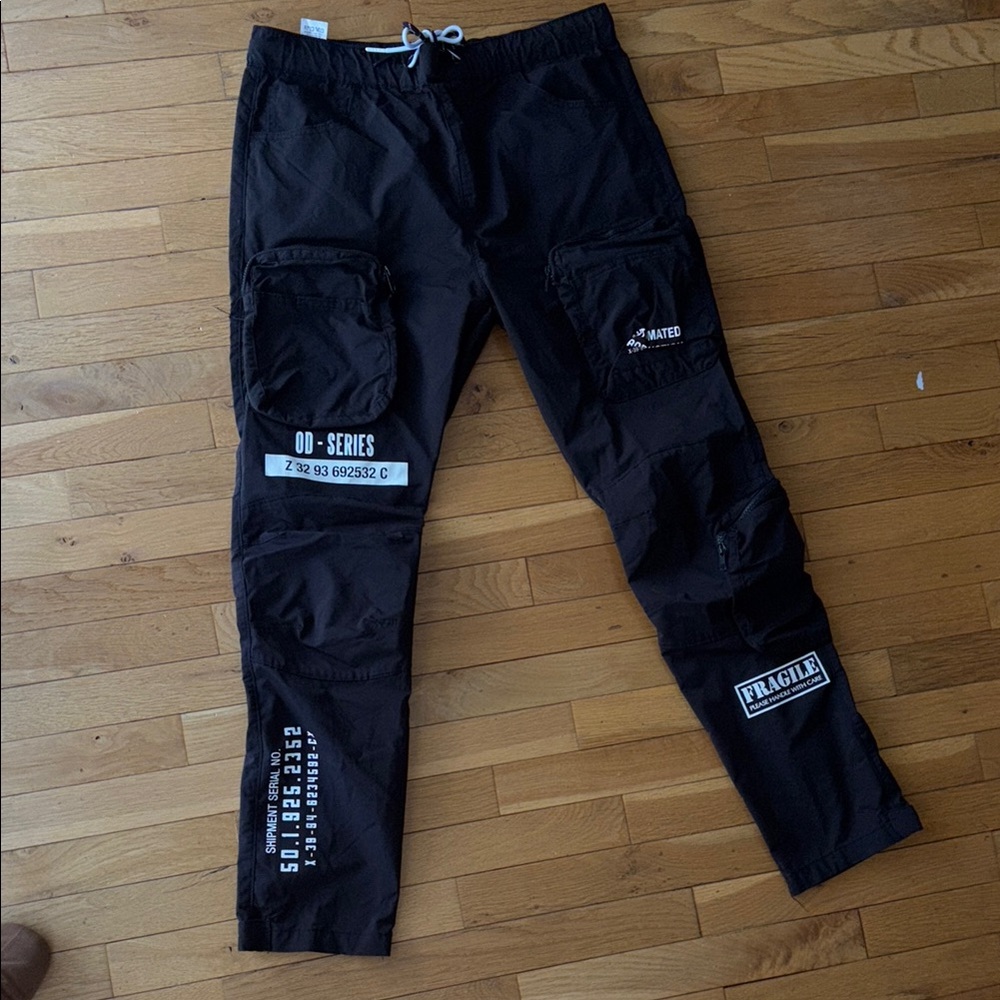 Black Cargo Pants with Utility Features